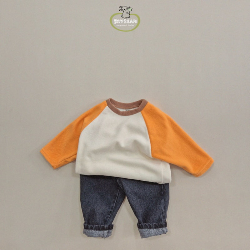 Soybean - Korean Children Fashion - #littlefashionista - Brushed Tapered Denim Pants - 7