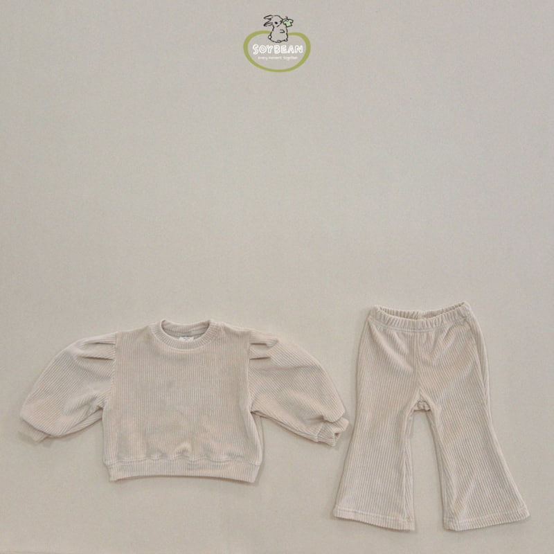 Soybean - Korean Children Fashion - #littlefashionista - Mink Bootcut Top Bottom Set - 7