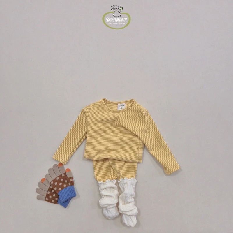 Soybean - Korean Children Fashion - #littlefashionista - Cozy Stripe Loungewear - 2