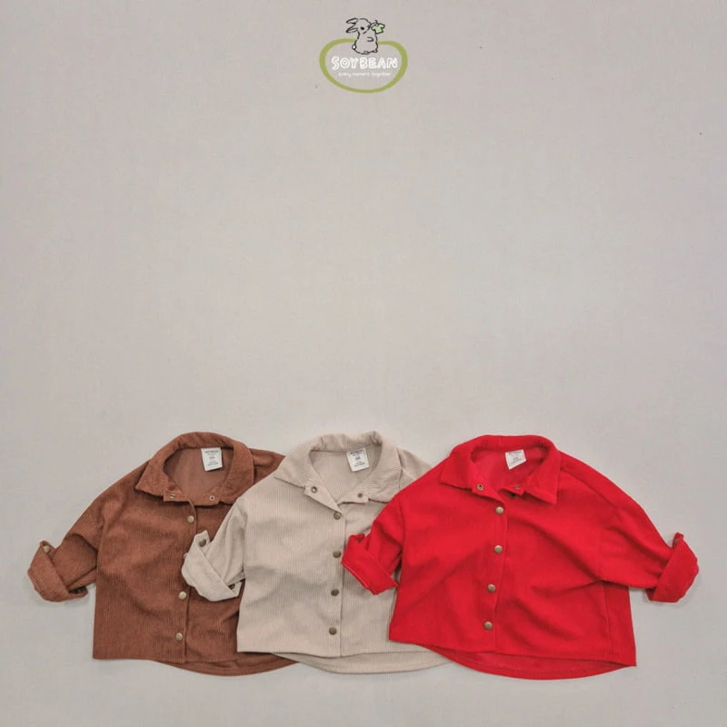 Soybean - Korean Children Fashion - #littlefashionista - Corduroy Wide Shirt