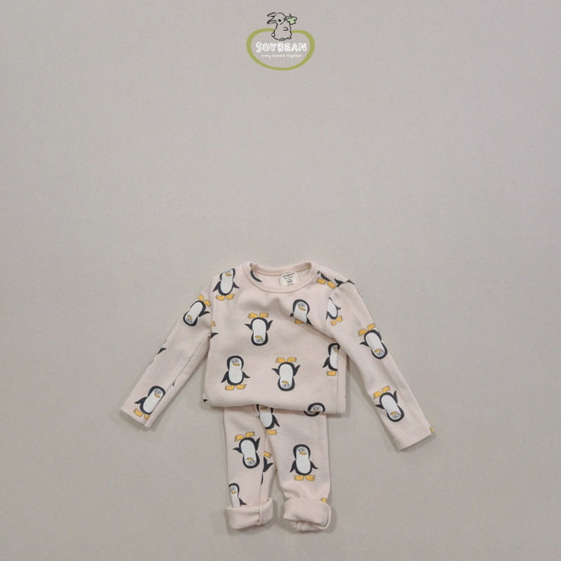 Soybean - Korean Children Fashion - #littlefashionista - Brushed Penguin Loungewear - 7