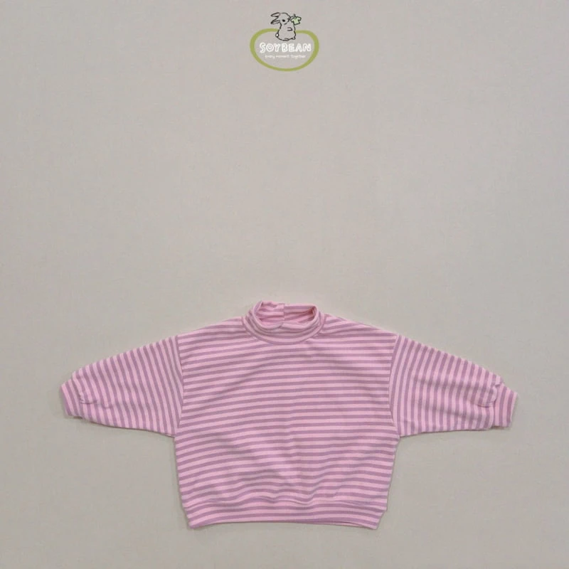 Soybean - Korean Children Fashion - #magicofchildhood - Peach Mockneck Sweatshirt - 11