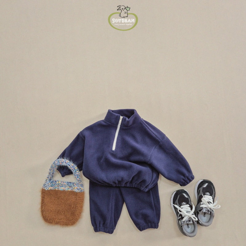 Soybean - Korean Children Fashion - #magicofchildhood - Mockneck Fleece Top Bottom Set - 7