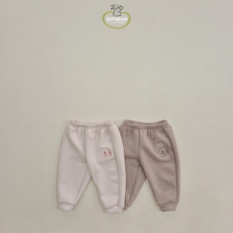 Soybean - Korean Children Fashion - #magicofchildhood - Yam Yum Embroidered Quilted Pants - 5