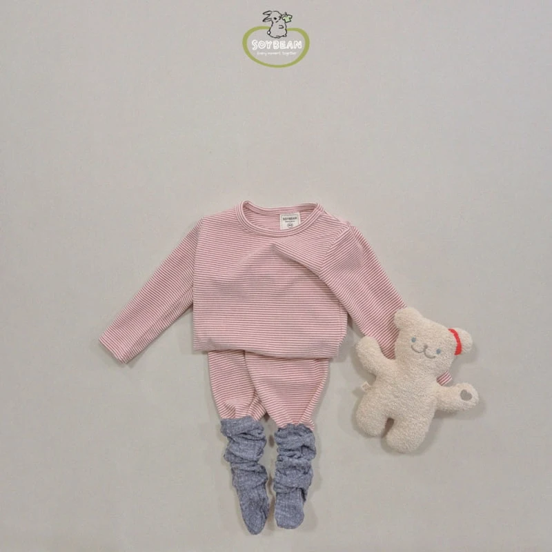 Soybean - Korean Children Fashion - #magicofchildhood - Cozy Stripe Loungewear - 3