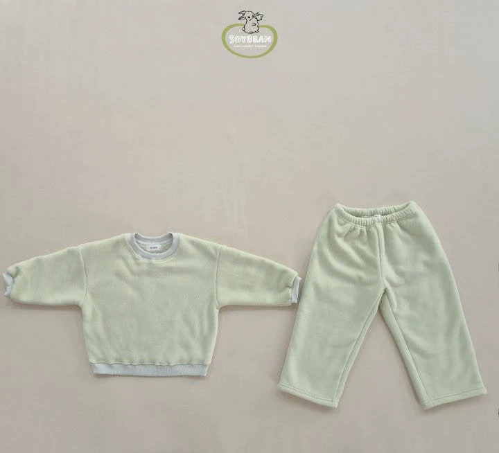 Soybean - Korean Children Fashion - #magicofchildhood - Super Fleece Wide Top Bottom Set - 8