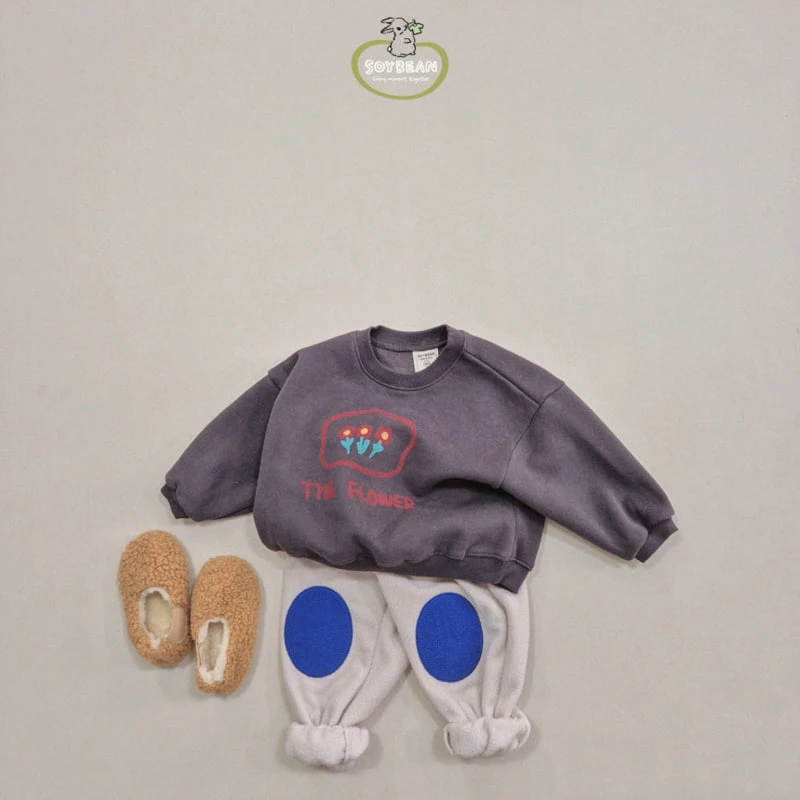 Soybean - Korean Children Fashion - #magicofchildhood - Fleece Flower Sweatshirt - 4