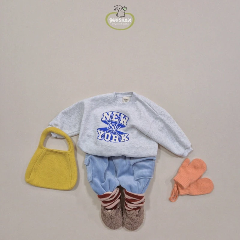 Soybean - Korean Children Fashion - #minifashionista - Fleece New York Sweatshirt - 3