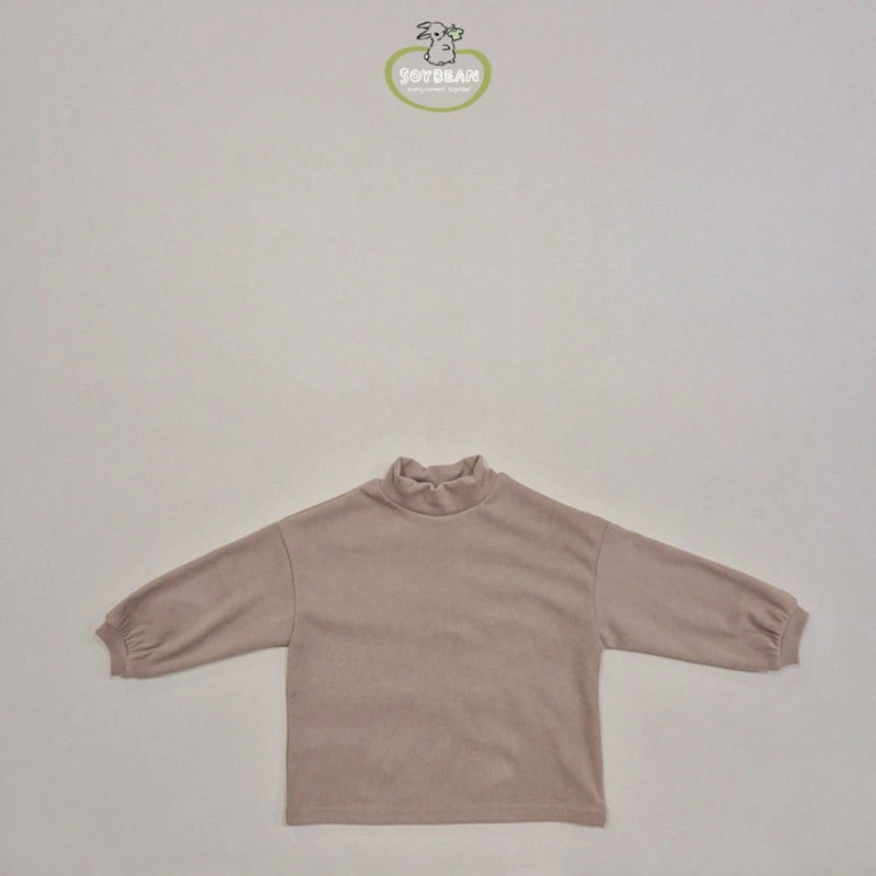 Soybean - Korean Children Fashion - #minifashionista - Peach Mockneck Tee - 10