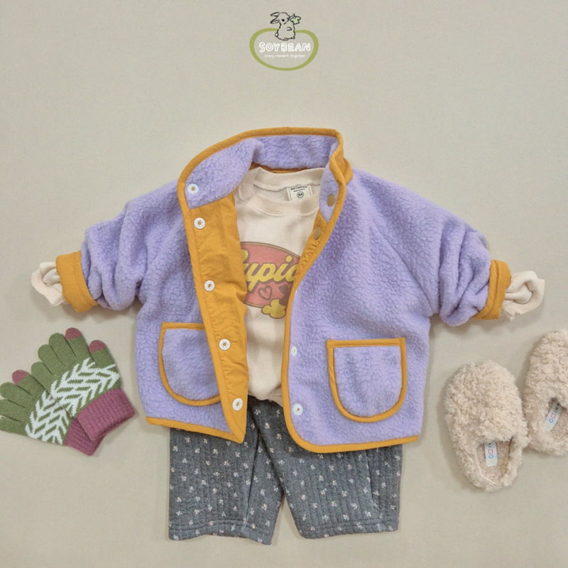 Soybean - Korean Children Fashion - #minifashionista - Reversible Fleece Jacket - 10