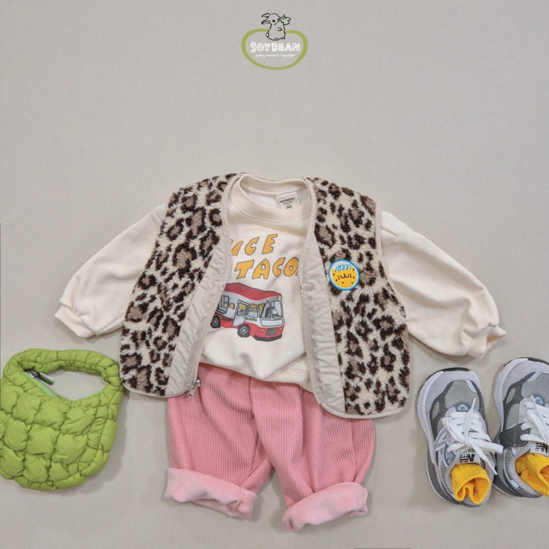 Soybean - Korean Children Fashion - #minifashionista - Leopard Reversible Vest - 9