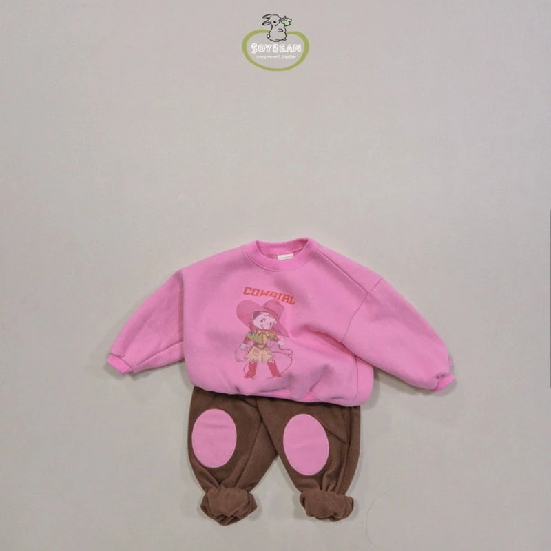 Soybean - Korean Children Fashion - #minifashionista - Fleece Cowgirl Sweatshirt - 8