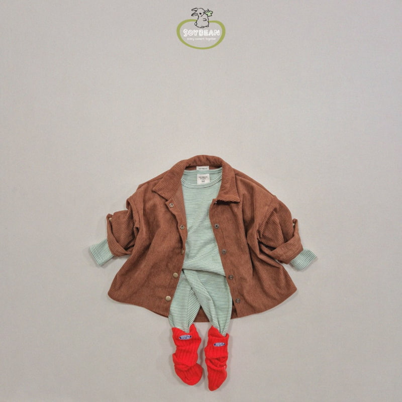 Soybean - Korean Children Fashion - #minifashionista - Corduroy Wide Shirt - 3