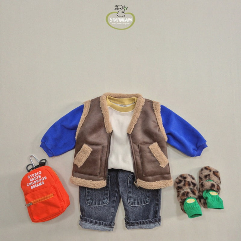 Soybean - Korean Children Fashion - #minifashionista - Fleece Mustang Vest - 5