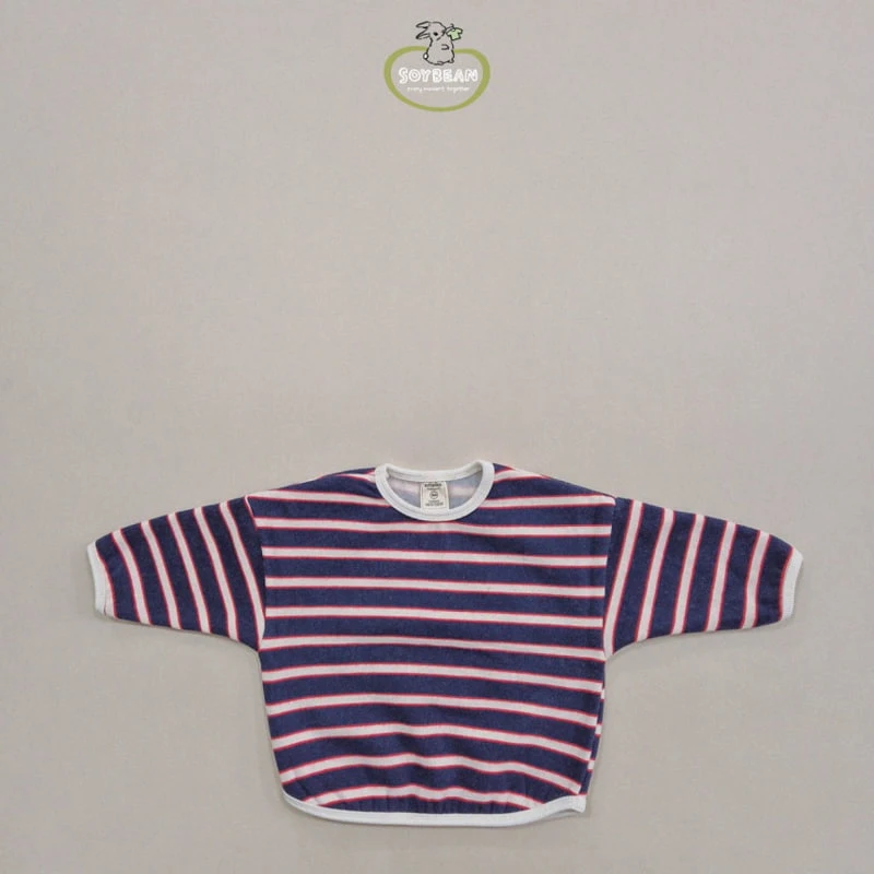 Soybean - Korean Children Fashion - #prettylittlegirls - Fleece Stripe Sweatshirt - 7