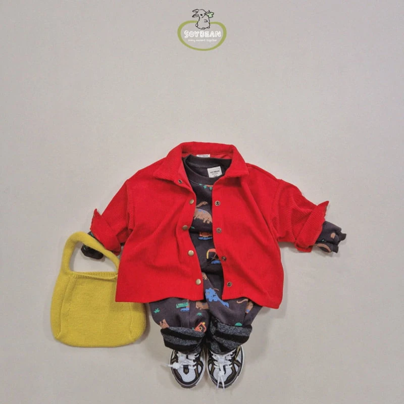 Soybean - Korean Children Fashion - #minifashionista - Corduroy Wide Shirt - 4