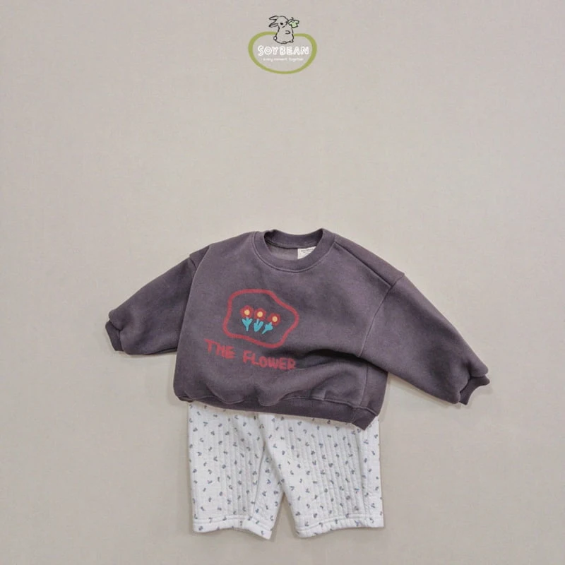 Soybean - Korean Children Fashion - #stylishchildhood - Fleece Flower Sweatshirt - 8