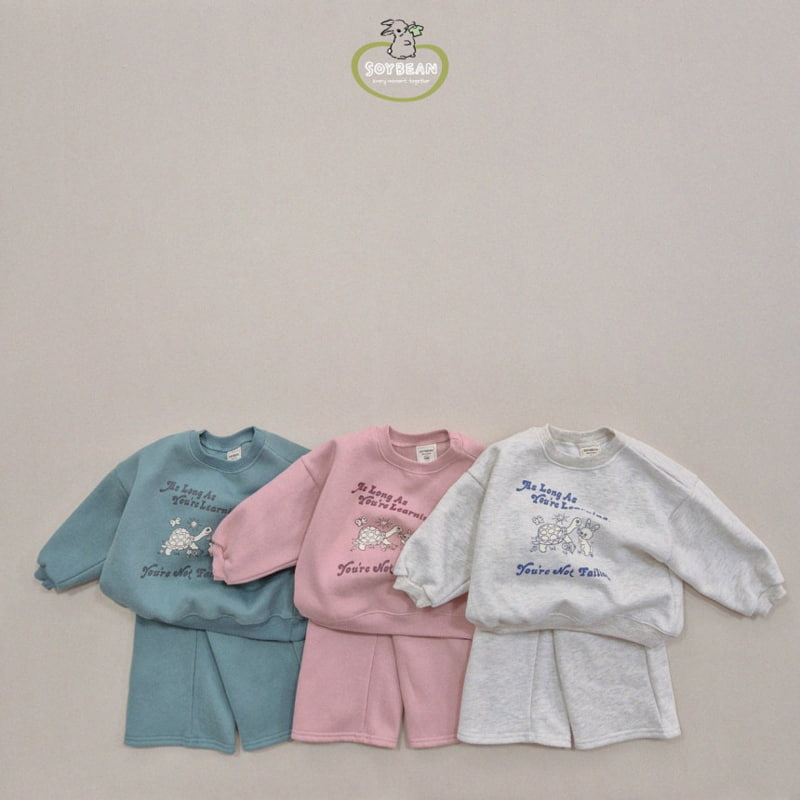 Soybean - Korean Children Fashion - #stylishchildhood - Bunny Turtle Fleece Top Bottom Set