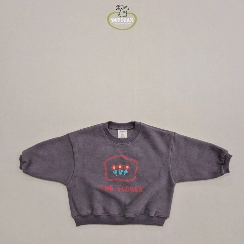 Soybean - Korean Children Fashion - #todddlerfashion - Fleece Flower Sweatshirt - 6