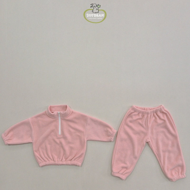 Soybean - Korean Children Fashion - #todddlerfashion - Mockneck Fleece Top Bottom Set - 10