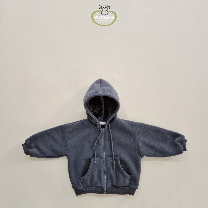 Soybean - Korean Children Fashion - #todddlerfashion - Super Fleece Hooded Zip-up - 9