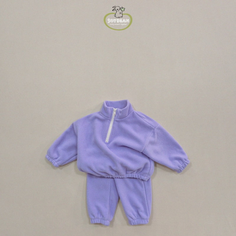 Soybean - Korean Children Fashion - #toddlerclothing - Mockneck Fleece Top Bottom Set - 11