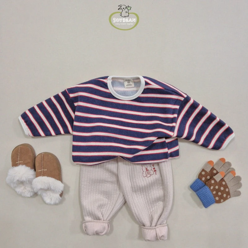 Soybean - Korean Children Fashion - #toddlerclothing - Yam Yum Embroidered Quilted Pants - 9