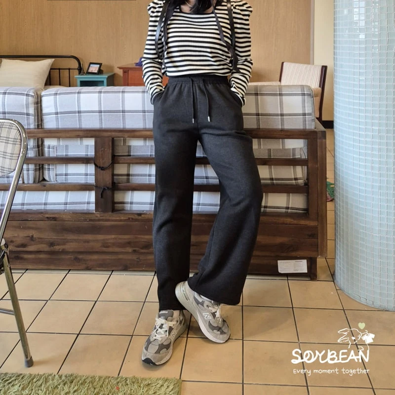 Soybean - Korean Women Fashion - #momslook - Cozy Fleece Pants MOM - 10