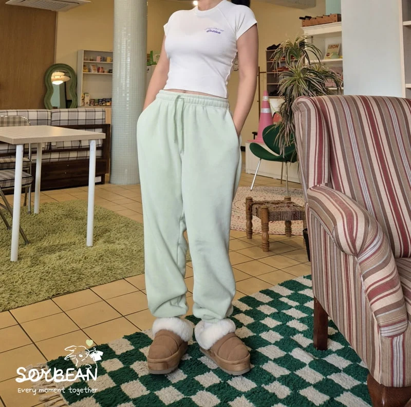 Soybean - Korean Women Fashion - #vintageinspired - Super Fleece Jogger Pants MOM - 3