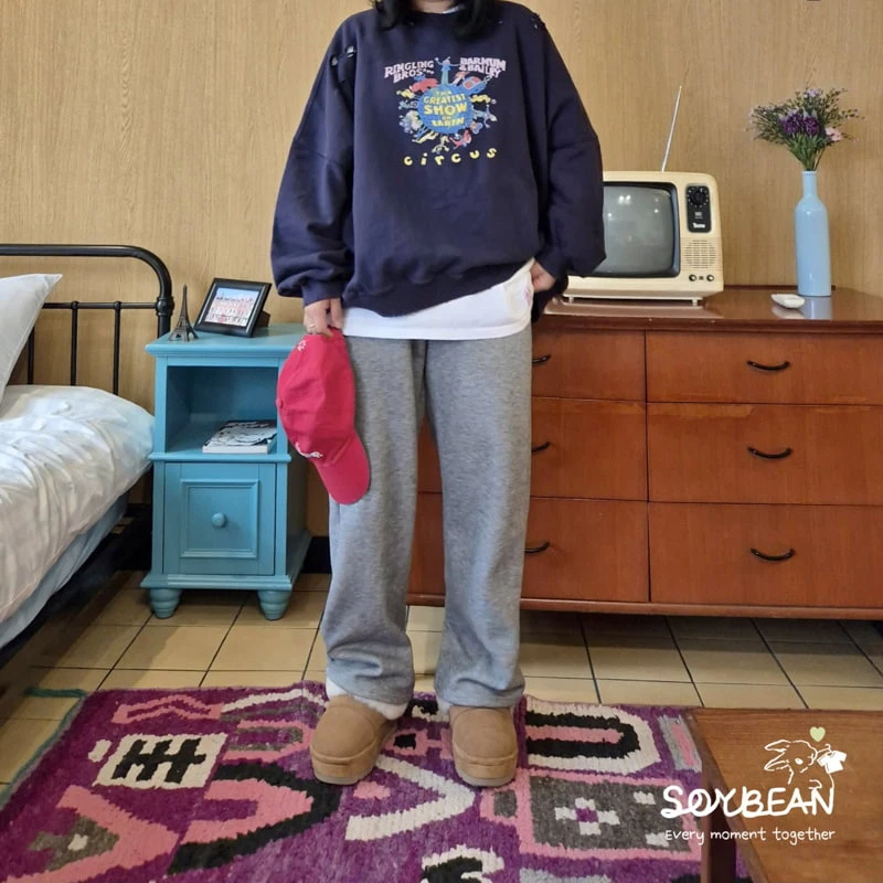 Soybean - Korean Women Fashion - #vintageinspired - Cozy Fleece Pants MOM - 2