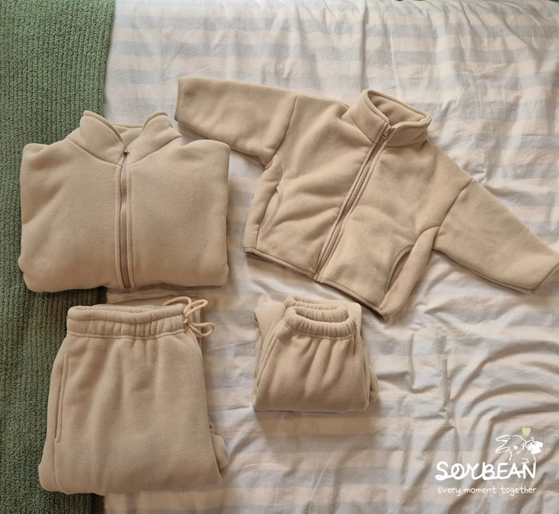 Soybean - Korean Women Fashion - #vintageinspired - Super Fleece Half Zip-up MOM