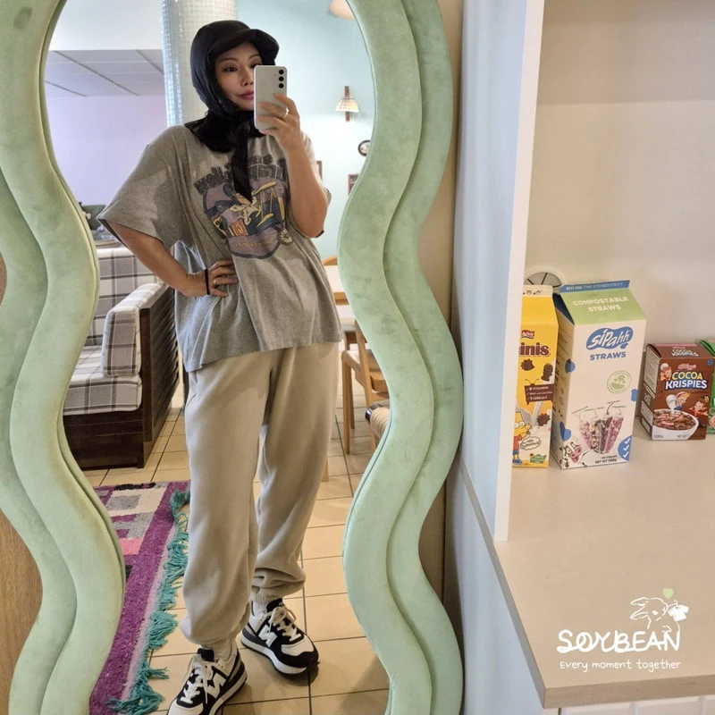 Soybean - Korean Women Fashion - #vintageinspired - Super Fleece Jogger Pants MOM - 4