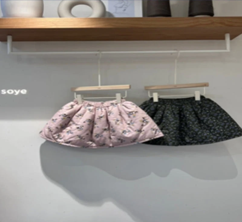 Soye - Korean Children Fashion - #childofig - Pauline Floral Padded Skirt