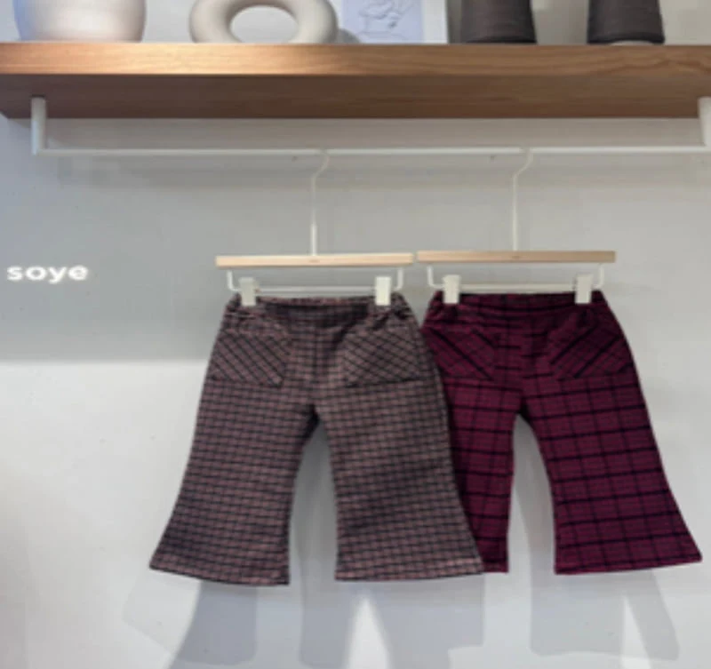 Soye - Korean Children Fashion - #designkidswear - Bell Warm Check Pants