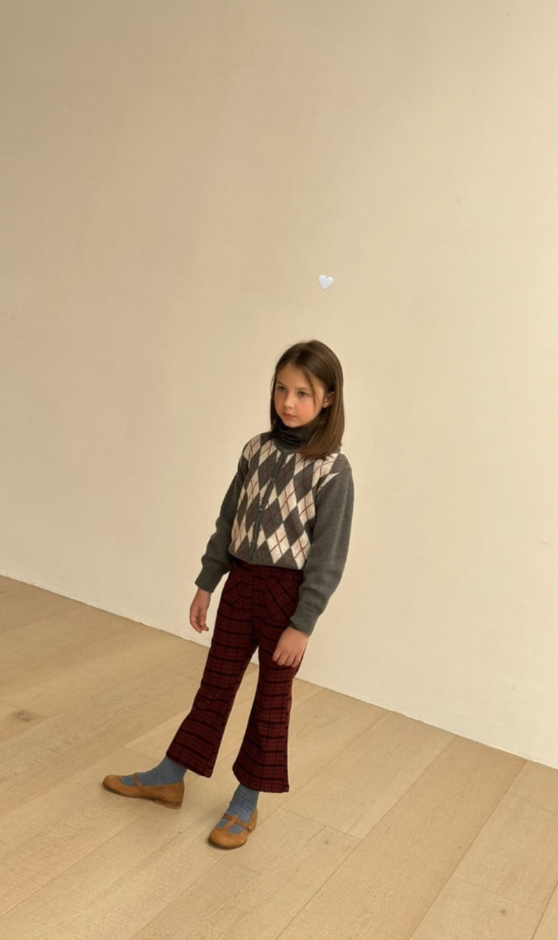 Soye - Korean Children Fashion - #discoveringself - Bell Warm Check Pants - 2