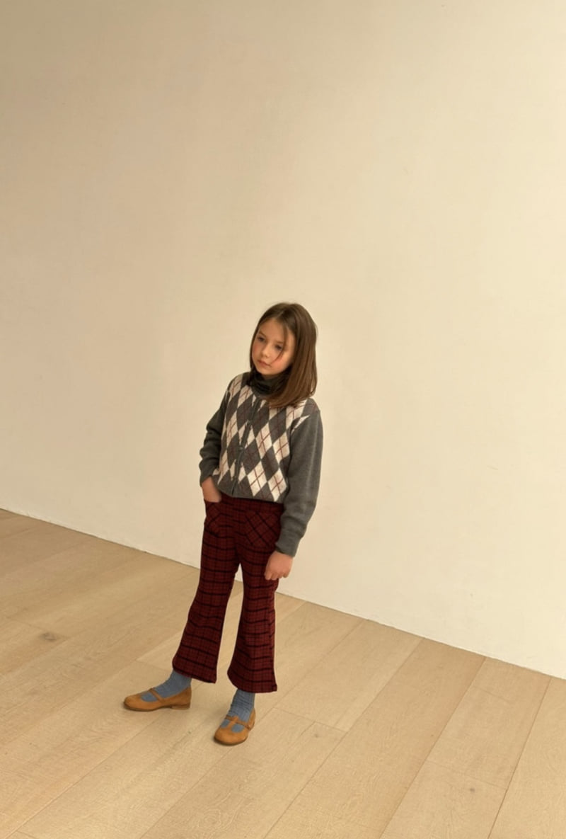 Soye - Korean Children Fashion - #fashionkids - Bell Warm Check Pants - 4