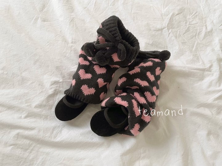 Teamand - Korean Children Fashion - #kidzfashiontrend - Heart Leg Warmers - 4