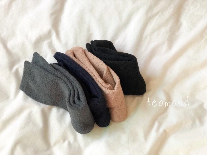 Teamand - Korean Children Fashion - #childofig - Plain Sleep Socks B Set - 3