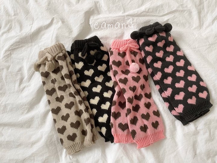 Teamand - Korean Children Fashion - #kidsshorts - Heart Leg Warmers