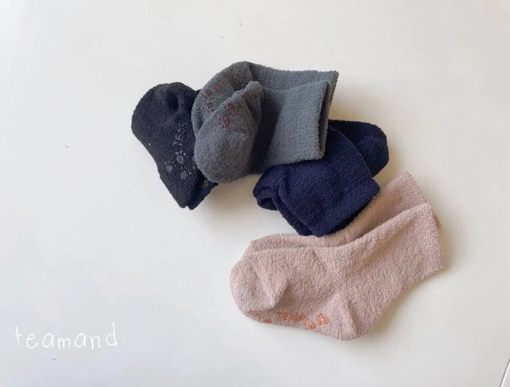 Teamand - Korean Children Fashion - #minifashionista - Plain Sleep Socks B Set