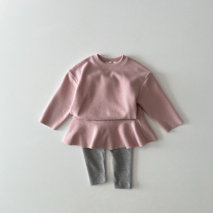 The Little Ove - Korean Children Fashion - #childofig - Knit Skirt Leggings Top Bottom Set - 8