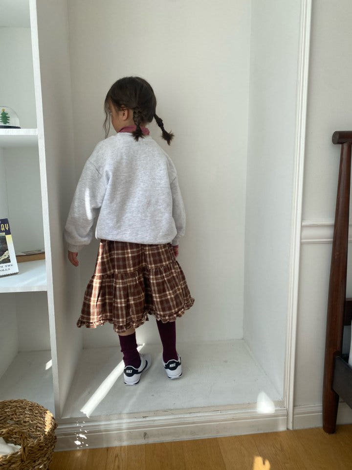 The Little Ove - Korean Children Fashion - #fashionkids - Check Skirt - 4