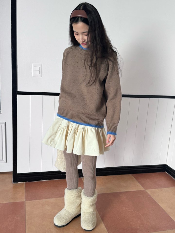 Theres - Korean Women Fashion - #romanticstyle - Line Knit Sweater - 6