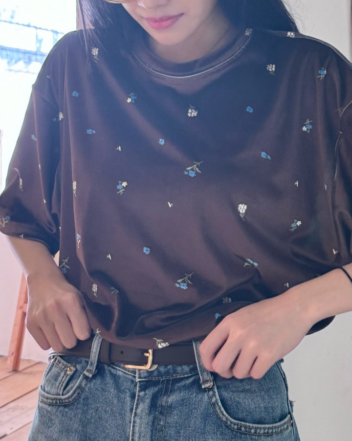 Theres - Korean Women Fashion - #womensfashion - Velvet Tee - 6