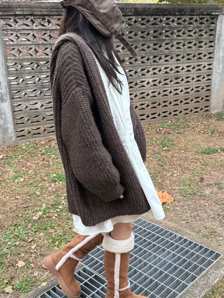 Theres - Korean Women Fashion - #womensfashion - Hood Wool Cardigan - 7