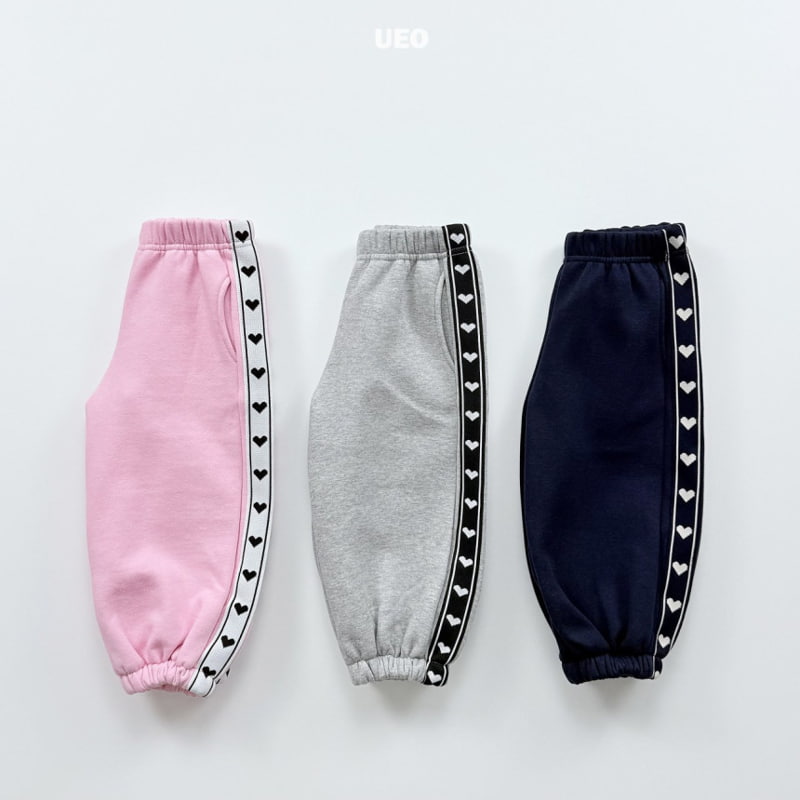 U Eo - Korean Children Fashion - #childofig - Heart Tape Jogger Pants