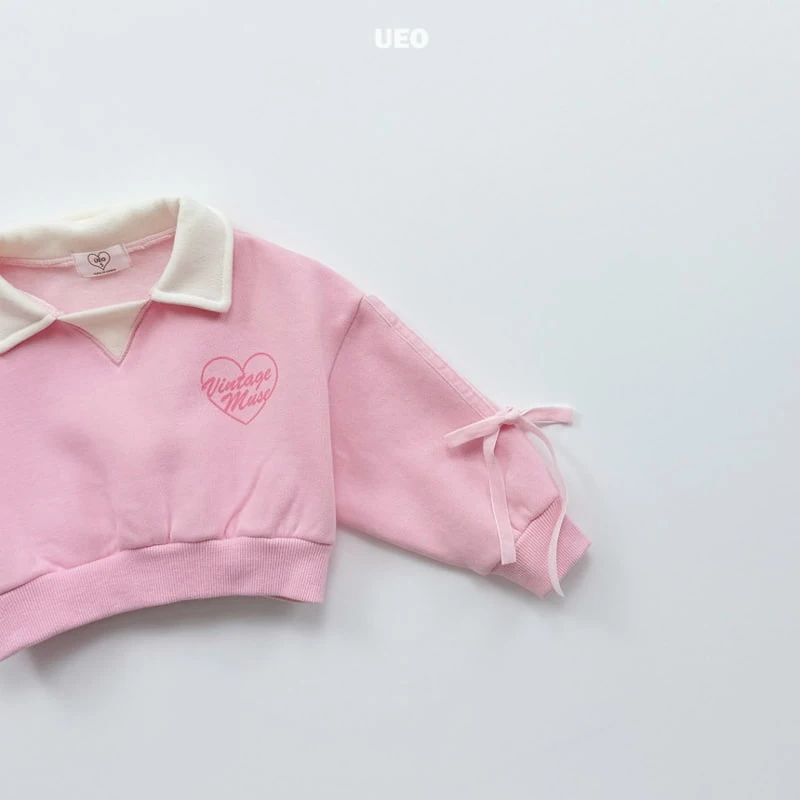 U Eo - Korean Children Fashion - #childofig - Muse Ribbon Collar Sweatshirt - 3