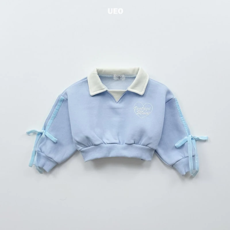 U Eo - Korean Children Fashion - #childofig - Muse Ribbon Collar Sweatshirt - 4