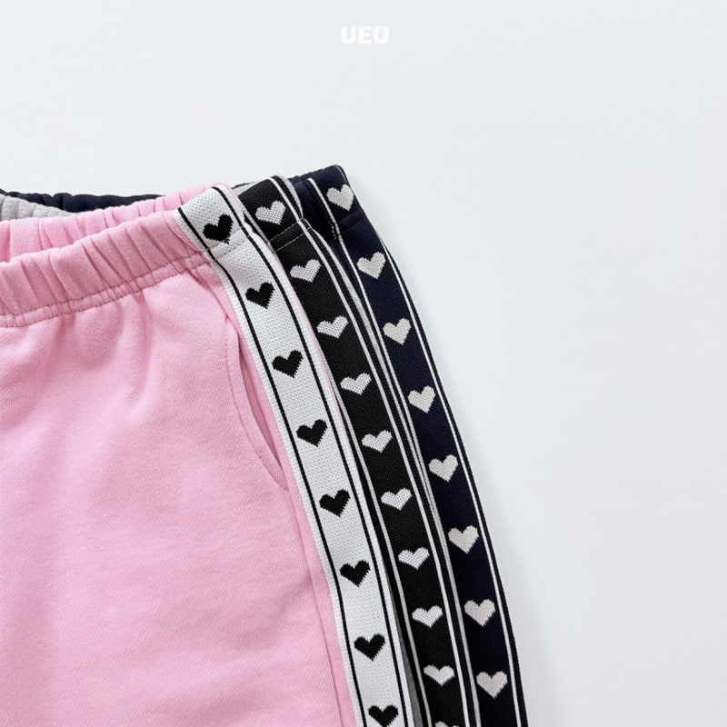 U Eo - Korean Children Fashion - #designkidswear - Heart Tape Jogger Pants - 3