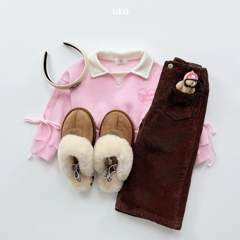 U Eo - Korean Children Fashion - #designkidswear - Muse Ribbon Collar Sweatshirt - 6